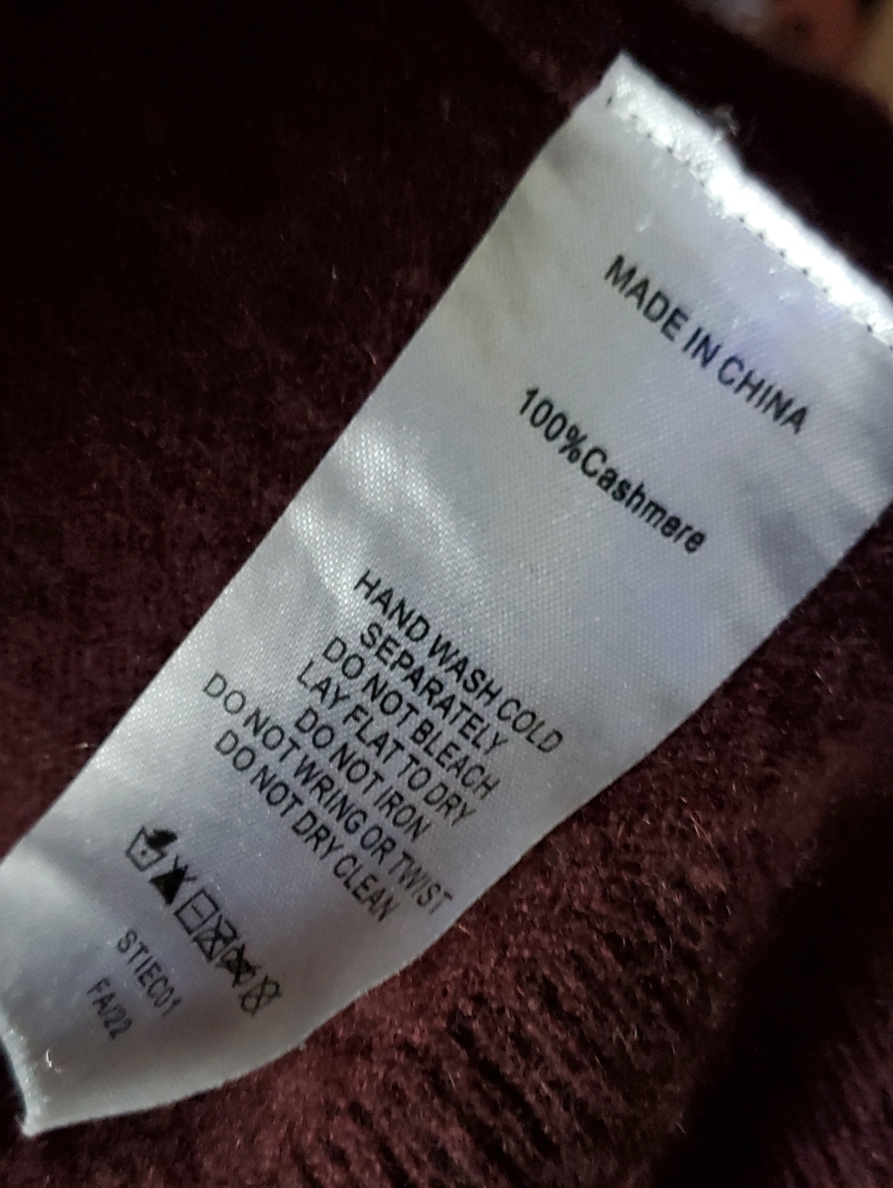 .. Quince Mongolian Cashmere Duster, Burgundy (S) - Picture 10 of 12